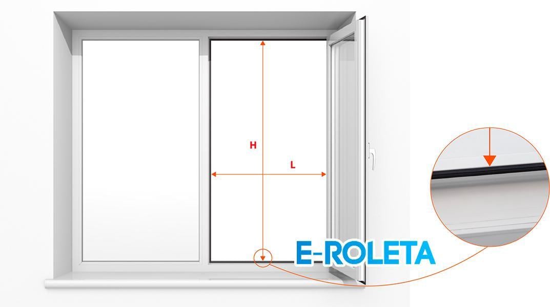 Москитная сетка вставная E-ROLETA на окно/балкон 425х1690 мм Белый (310037264) - фото 9