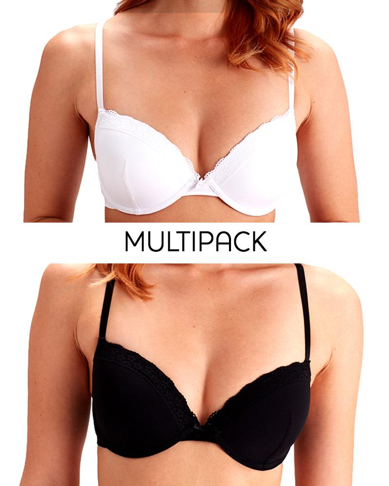 Комплект бюстгальтерів Pretty Polly Ella ES001M 2PP 34D White/Black (5053014358792) - фото 3