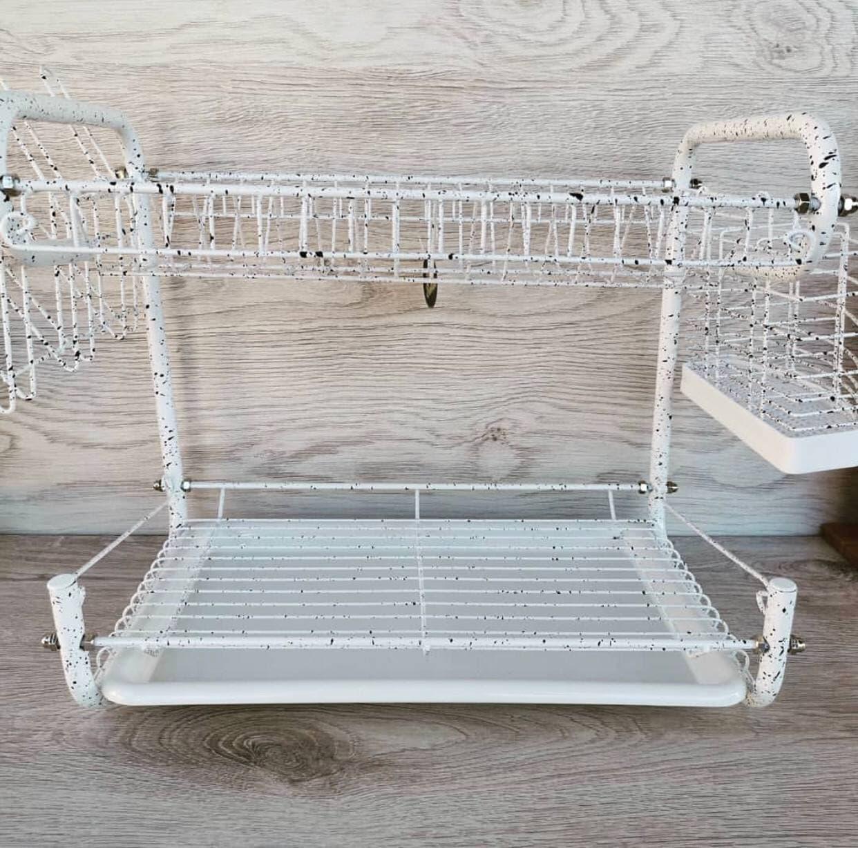 Сушарка Edenberg з нержавіючої сталі для посуду настільна Білий (EB-2108M)