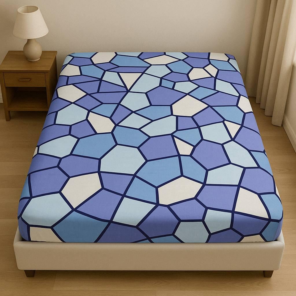 Простынь на резинке Соты из сатина 180х200 см (S-66-4/x180)