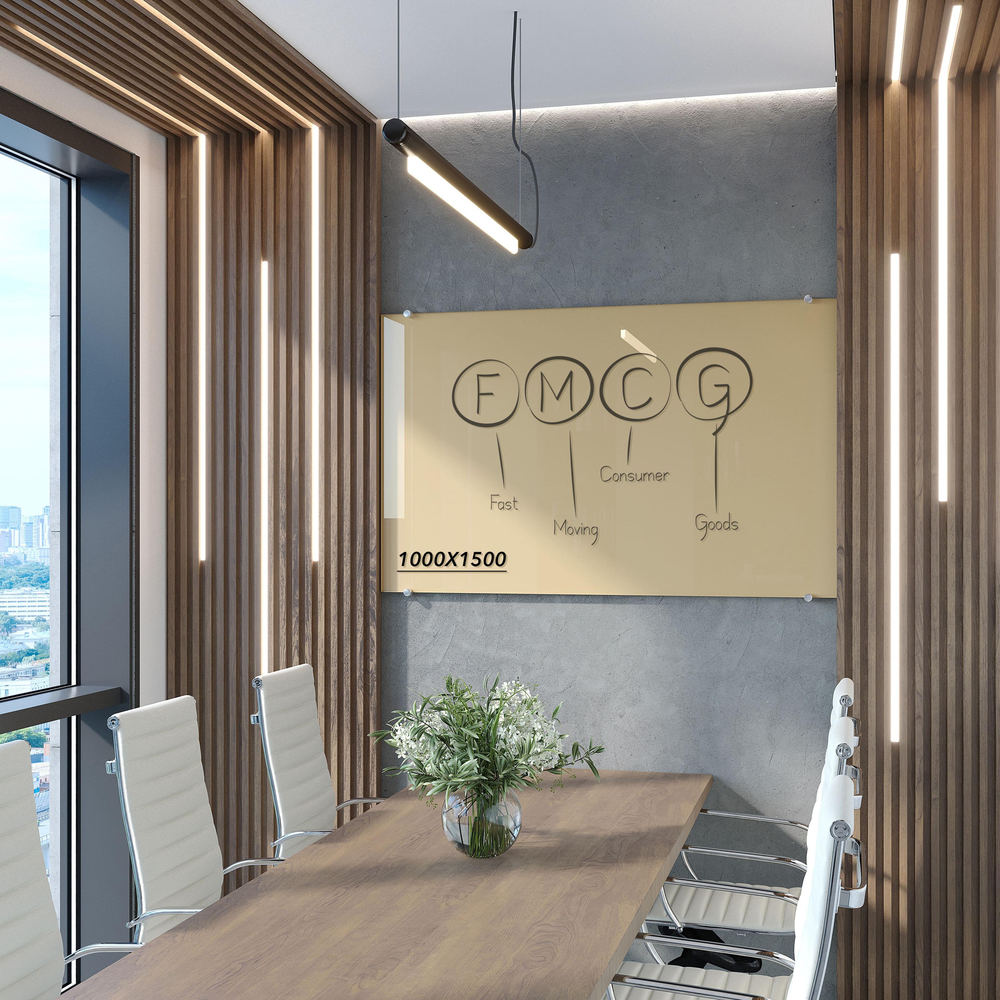 Дошка скляна маркерна не магнітна 1500х1000 мм пофарбована в RAL на замовлення