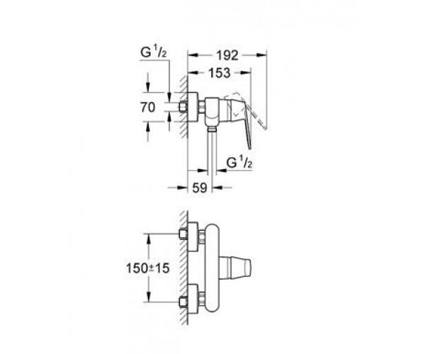 Змішувач для душу Grohe Eurosmart Cosmopolitan 32837000 Хром (25634) - фото 2