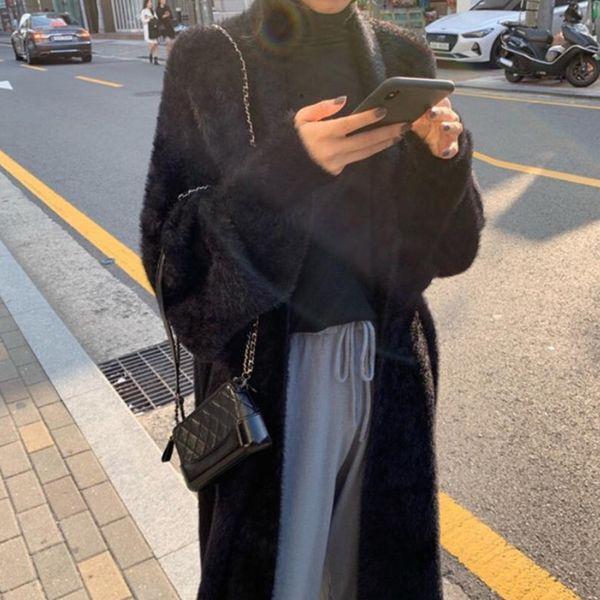 Кардиган женский длинный KA00574-1 из кашемировой пряжи Oversize Черный (KA00574-1) - фото 5 Кардиган женский длинный KA00574-1 из кашемировой пряжи Oversize Черный (KA00574-1) - фото 5