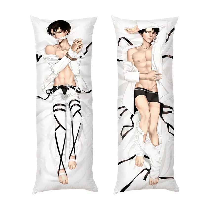 Подушка дакимакура Attack on Titan Levi Ackerman габардин 180х60 см