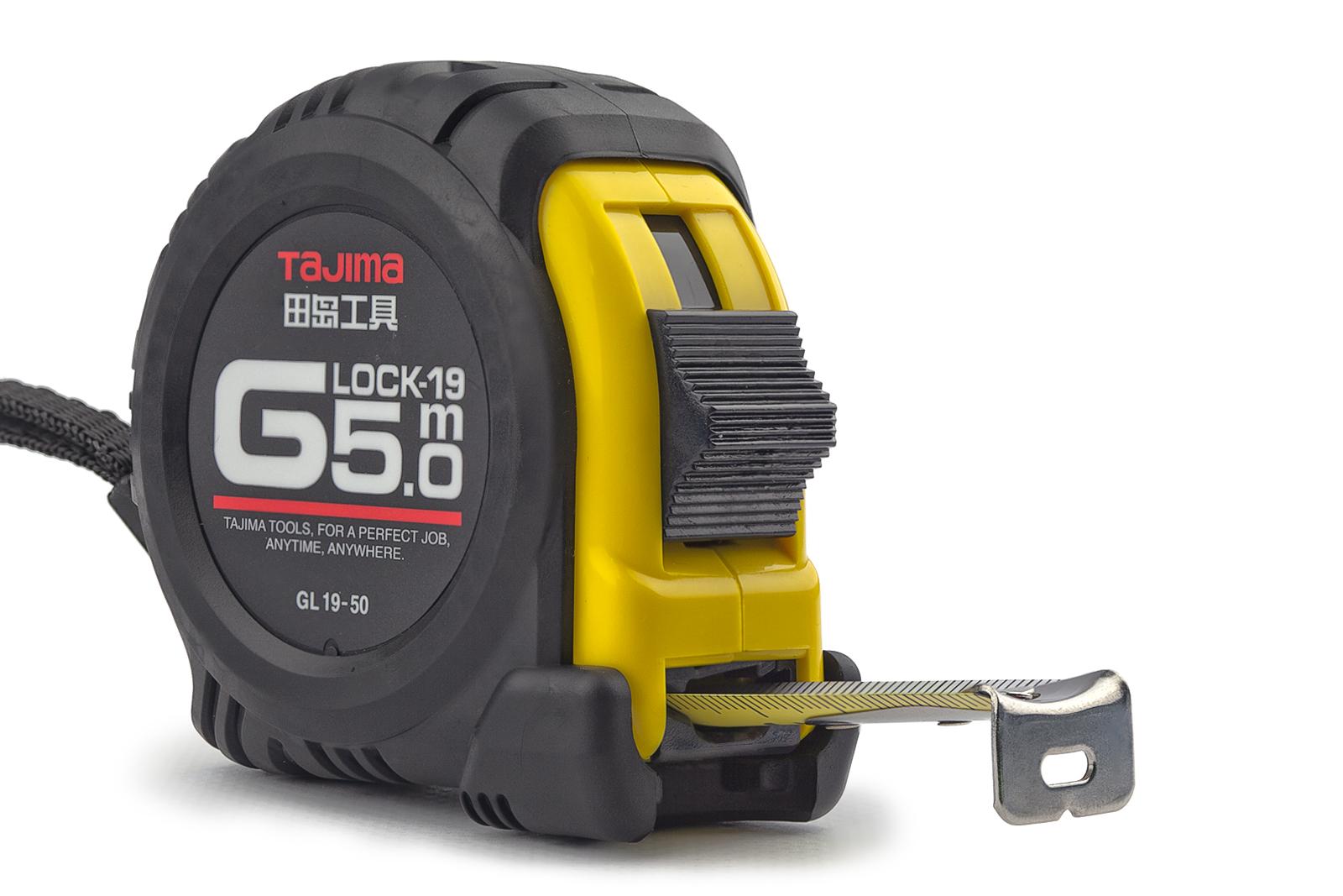 Рулетка строительная Tajima G Lock GL19-50 ударопрочная 5,0 м (1001-0220)