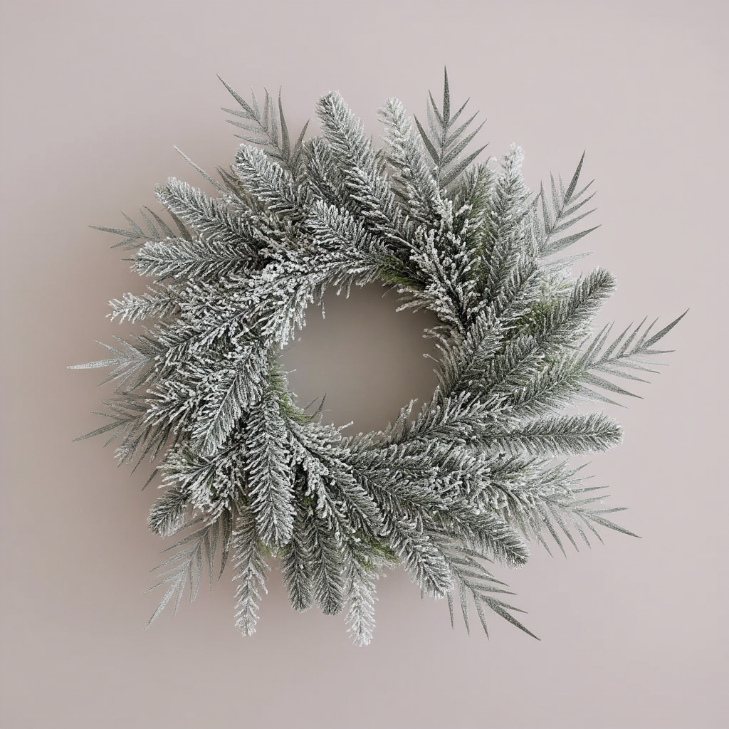 Вінок новорічний хвойний литий 60х35х10 см Зелений засніжений (TD-VINSN) - фото 4 Вінок новорічний хвойний литий 60х35х10 см Зелений засніжений (TD-VINSN) - фото 4