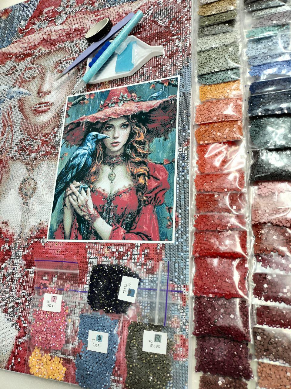 Алмазная мозаика АлМазка В красном квадратные алмазы без подрамника 40x50 см (АлМ-297) - фото 4 Алмазная мозаика АлМазка В красном квадратные алмазы без подрамника 40x50 см (АлМ-297) - фото 4