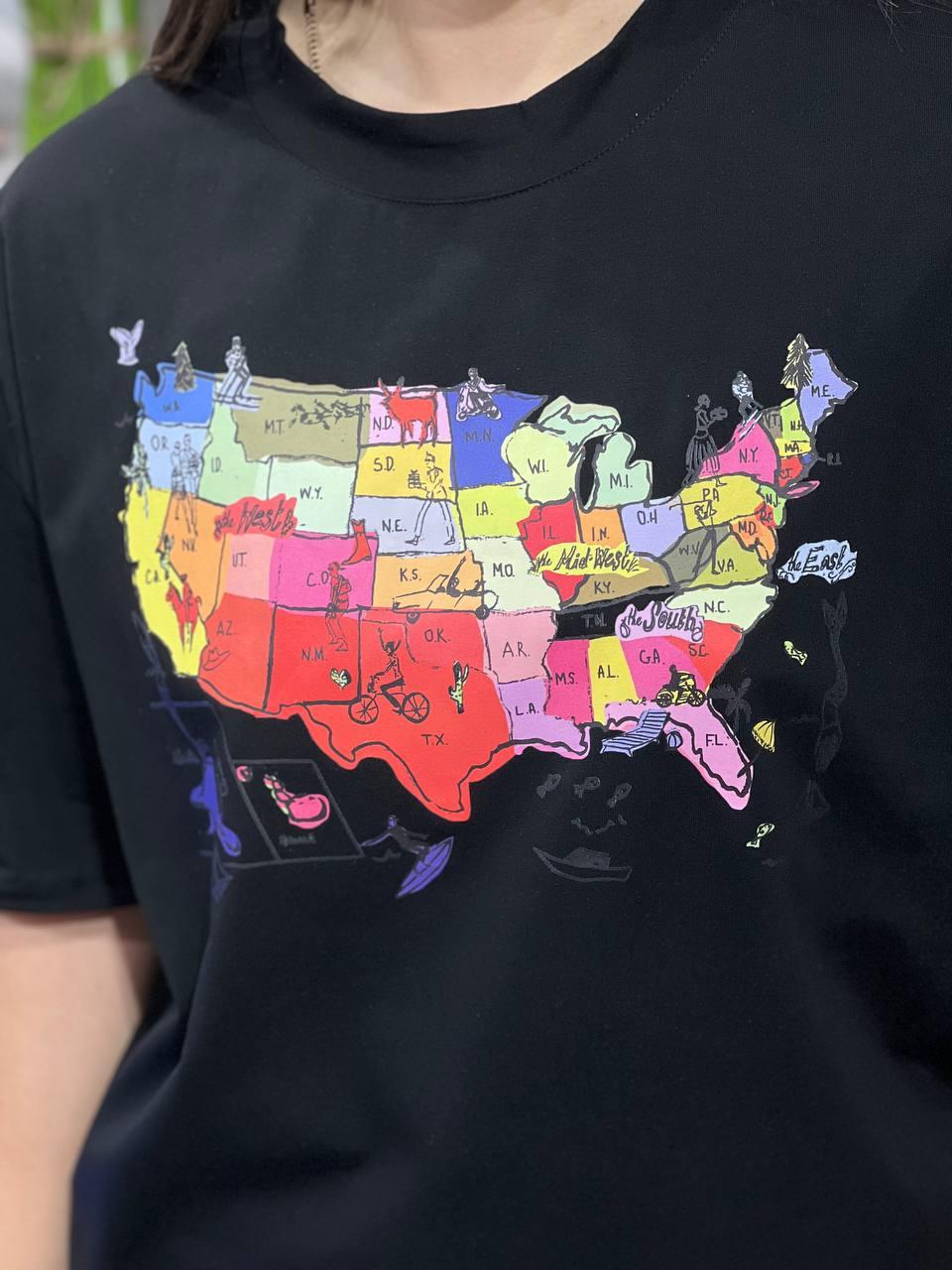 Футболка женская с принтом OS Черный (#25045) - фото 2 Футболка женская с принтом OS Черный (#25045) - фото 2