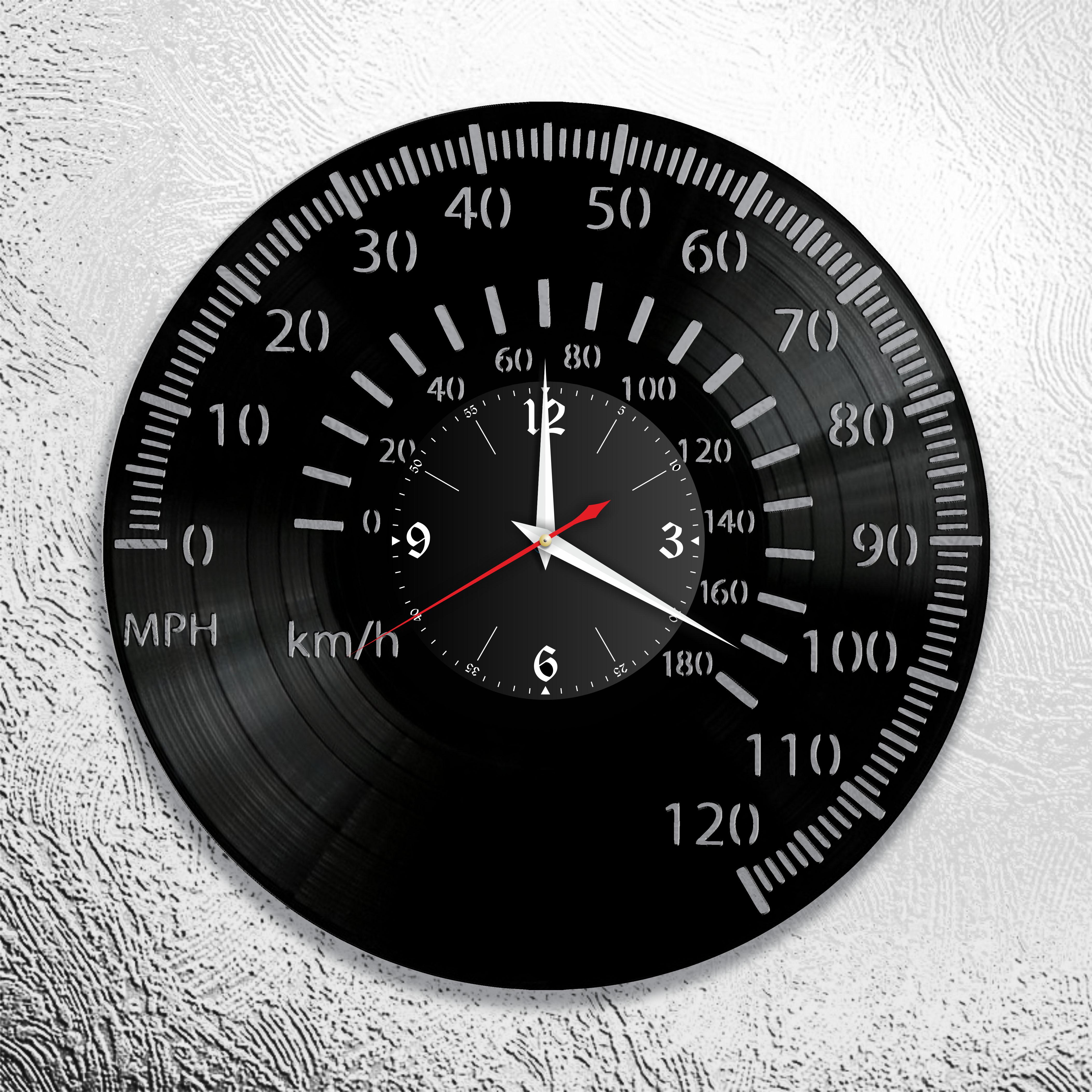 Часы настенные Автомобильный спидометр 2990 из виниловой пластинки