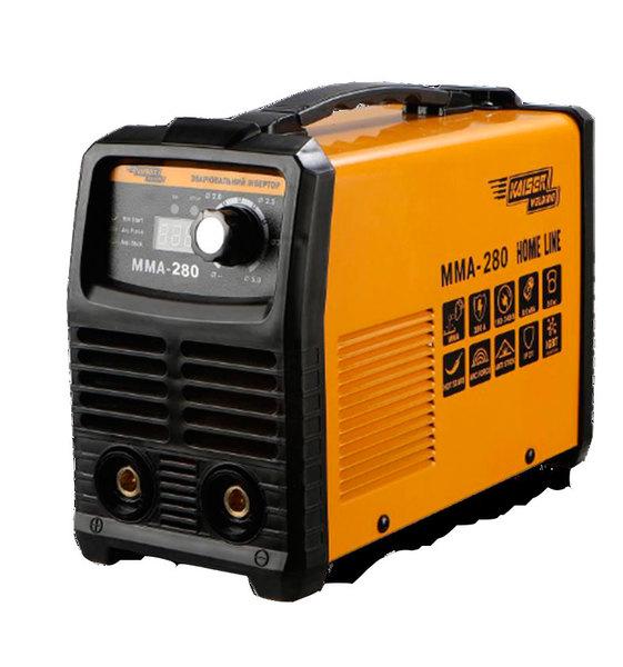 Сварочный инвертор Kaiser MMA-280 HOME LINE компактный с дисплеем и ручной дуговой сваркой штучным электродом 1,6-5 мм (29-5-88077)
