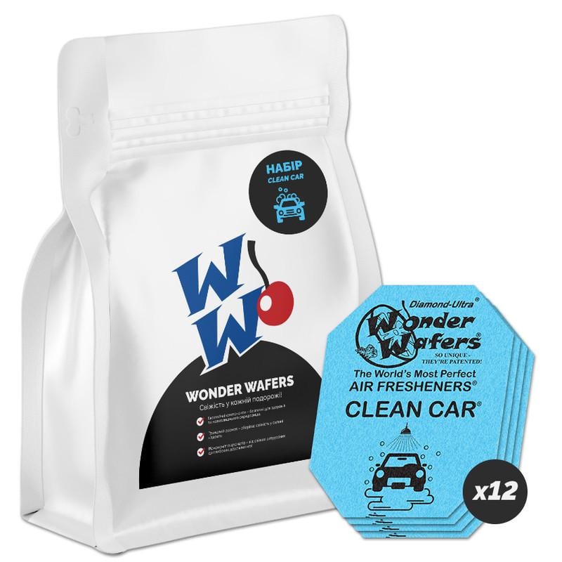 НаборАроматизаторов Wonder Wafers 12 шт. 65x50 мм Clean Car