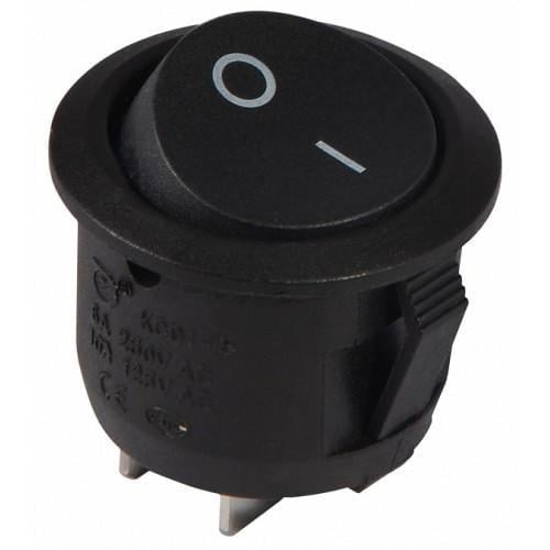 Переключатель одноклавишный АСКО-УКРЕМ KCD1-5-101 В/В круглый Черный (LSW06)
