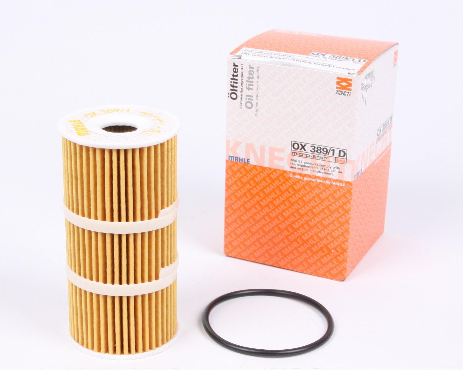 Фильтр масляный KNECHT для Renault Trafic/Master/Opel Vivaro 2,3CDTI 10-/1,6dCi 14- (OX 389/1D)