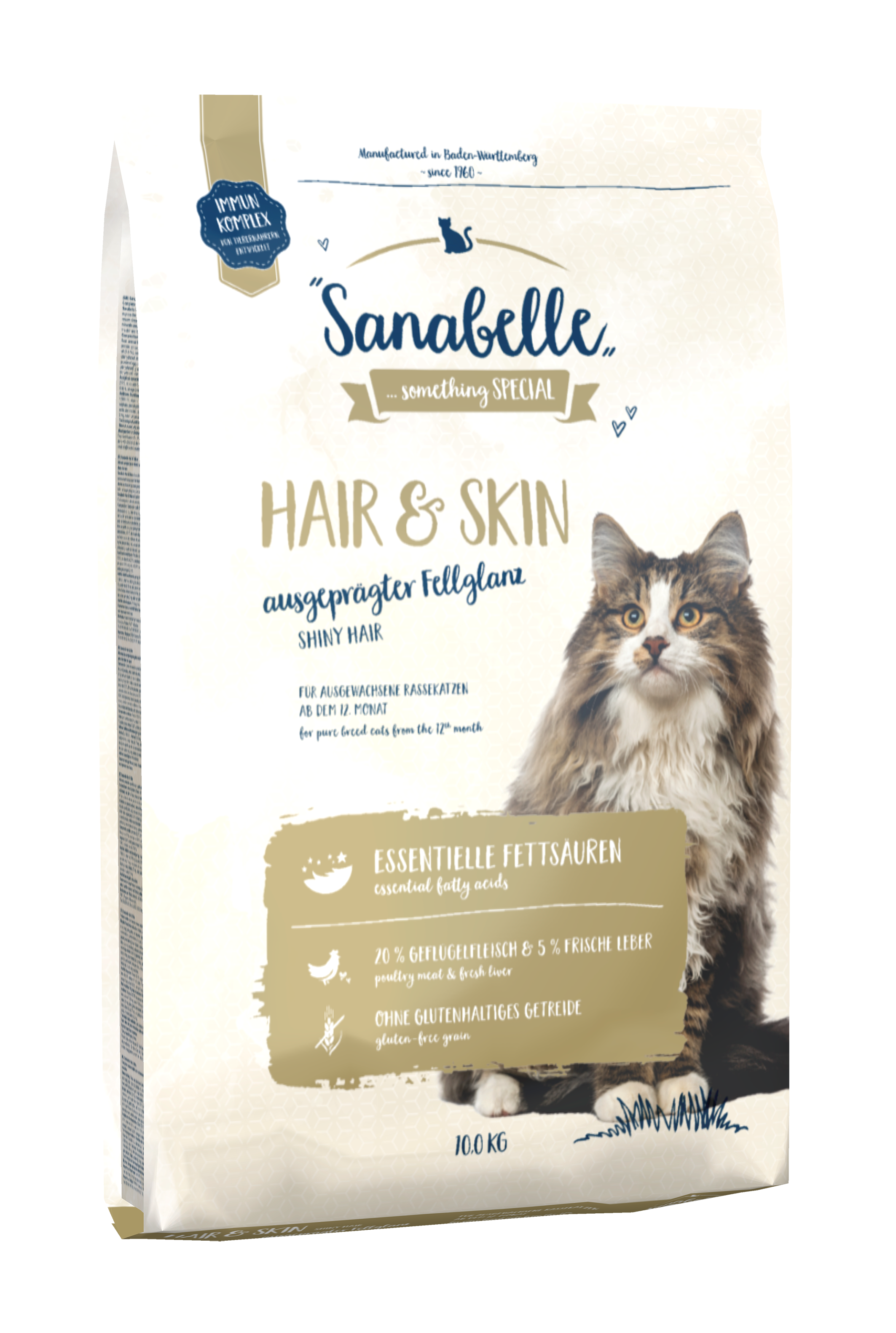 Корм сухий Sanabelle Hair & Skin для дорослих кішок з птицею 10 кг - фото 1