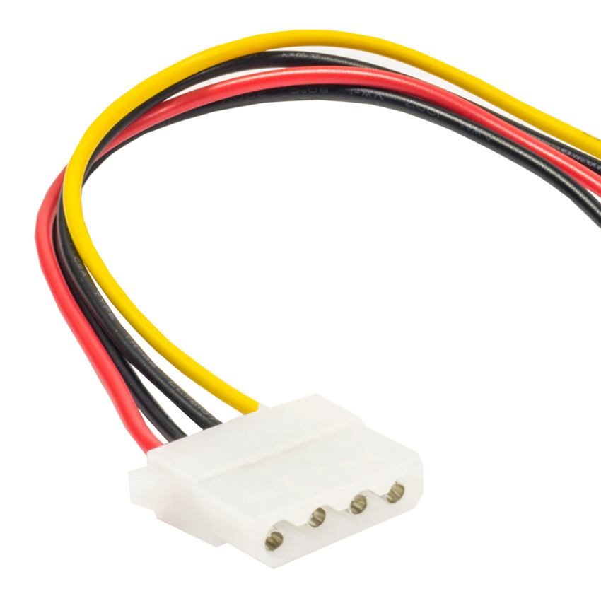 Кабель питания Serial ATA 4pin Molex на 15pin SATA 15 см - фото 2