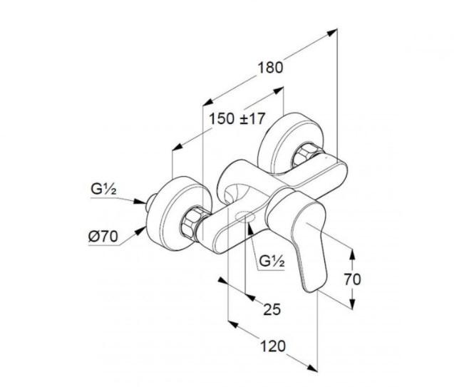 Змішувач для душу KLUDI PURE AND EASY 378410565 - фото 3 Змішувач для душу KLUDI PURE AND EASY 378410565 - фото 3