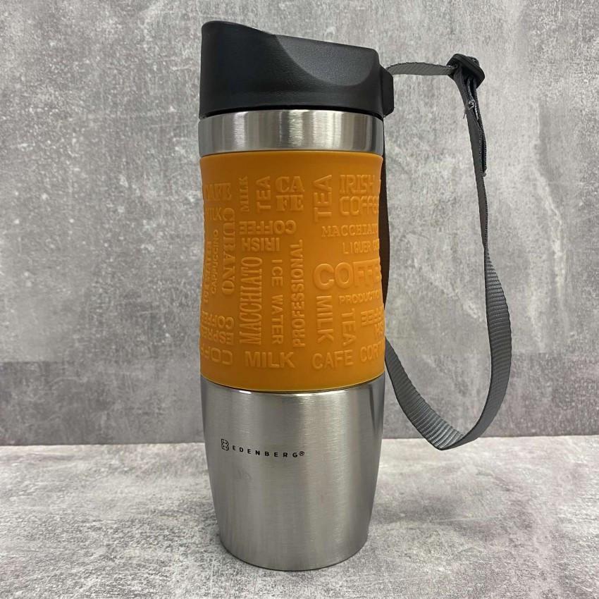 Термочашка Edenberg EB-623 с ремешком из нержавеющей стали 380 мл Оранжевый (1713835093)