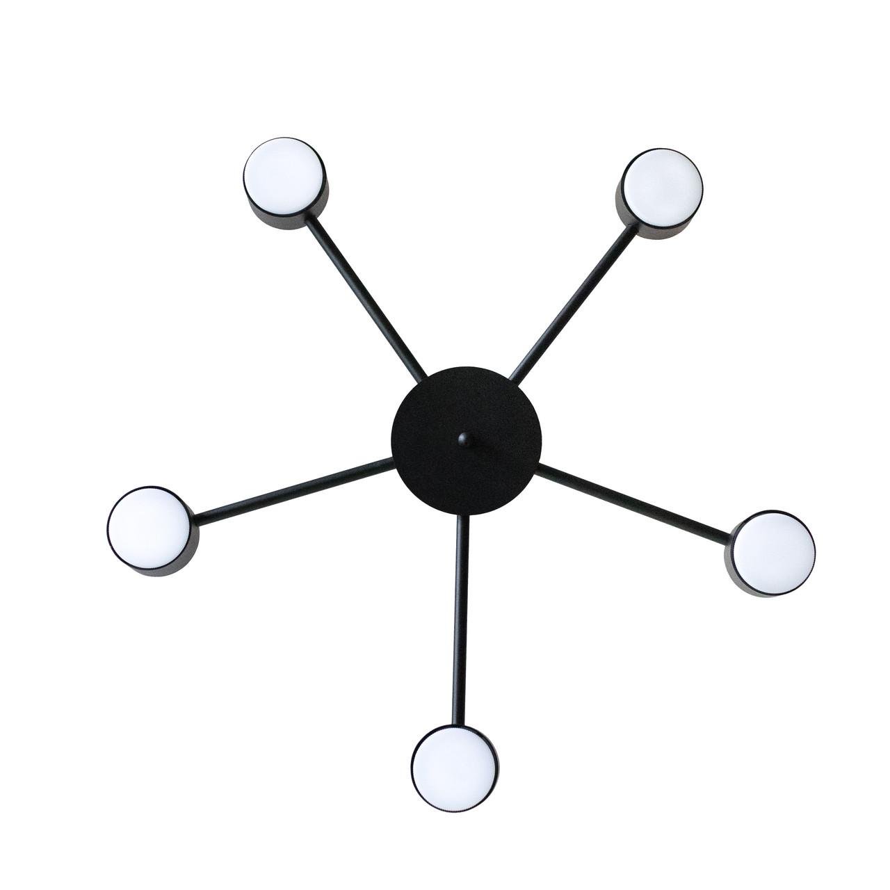 Люстра MSK ELECTRIC Space на п'ять плафонів під лампи GX53 Чорний (NL 8040-5 BK) - фото 3 Люстра MSK ELECTRIC Space на п'ять плафонів під лампи GX53 Чорний (NL 8040-5 BK) - фото 3