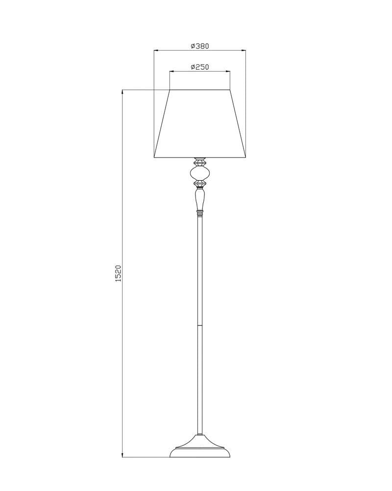 Торшер Edlin PL2416-1F Vanessa E27 1x12W IP20 Золотий (28103936) - фото 2 Торшер Edlin PL2416-1F Vanessa E27 1x12W IP20 Золотий (28103936) - фото 2