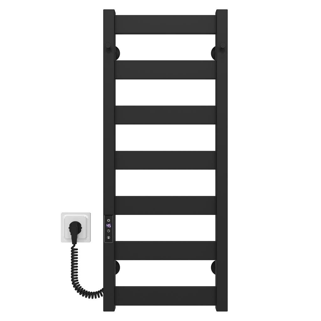 Полотенцесушитель электрический HeatPro Olivia P7 углеродная сталь левостороннее подключение 800x400 мм Черный (BH-OL8004007EBL)