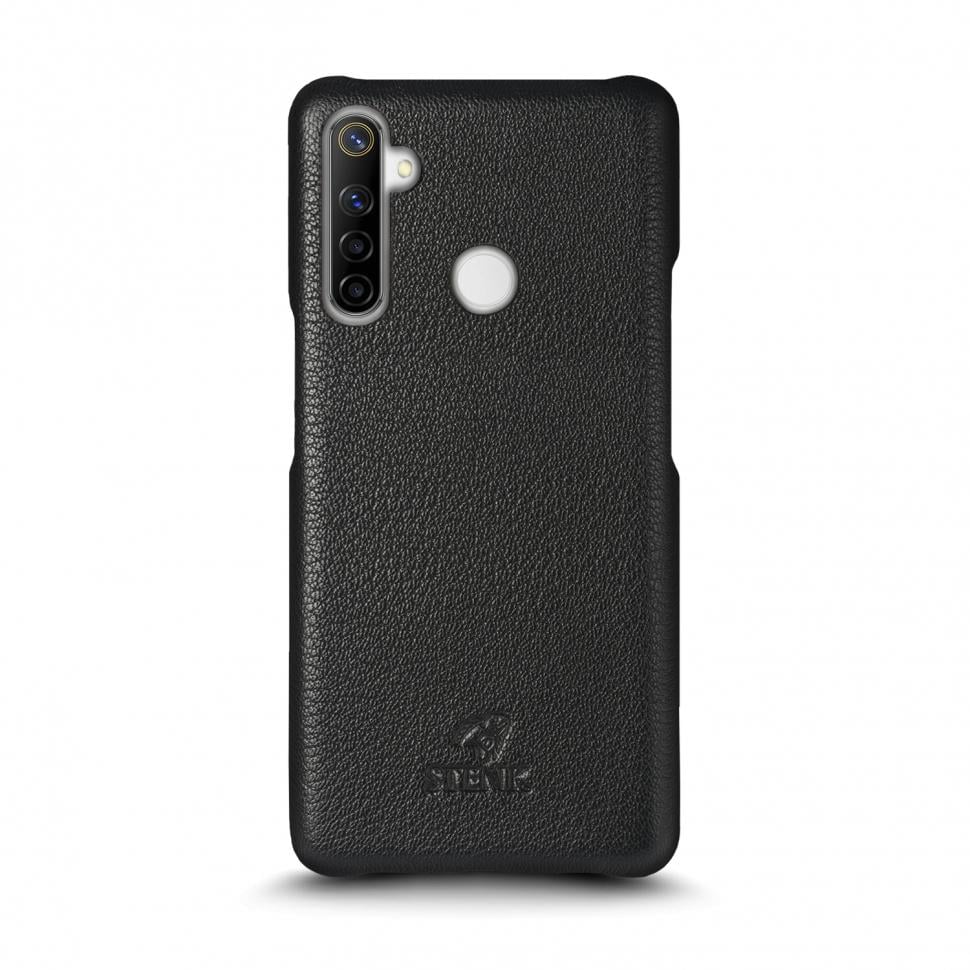 Кожаная накладка Stenk Cover для Realme 6i Черный (69394)