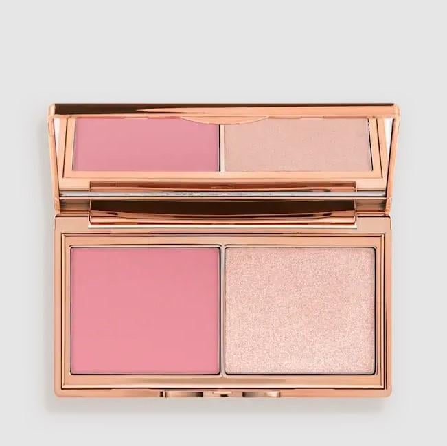 Палетка румян и хайлайтера Charlotte Tilbury Hollywood Blush & Glow Light to Medium 10 г