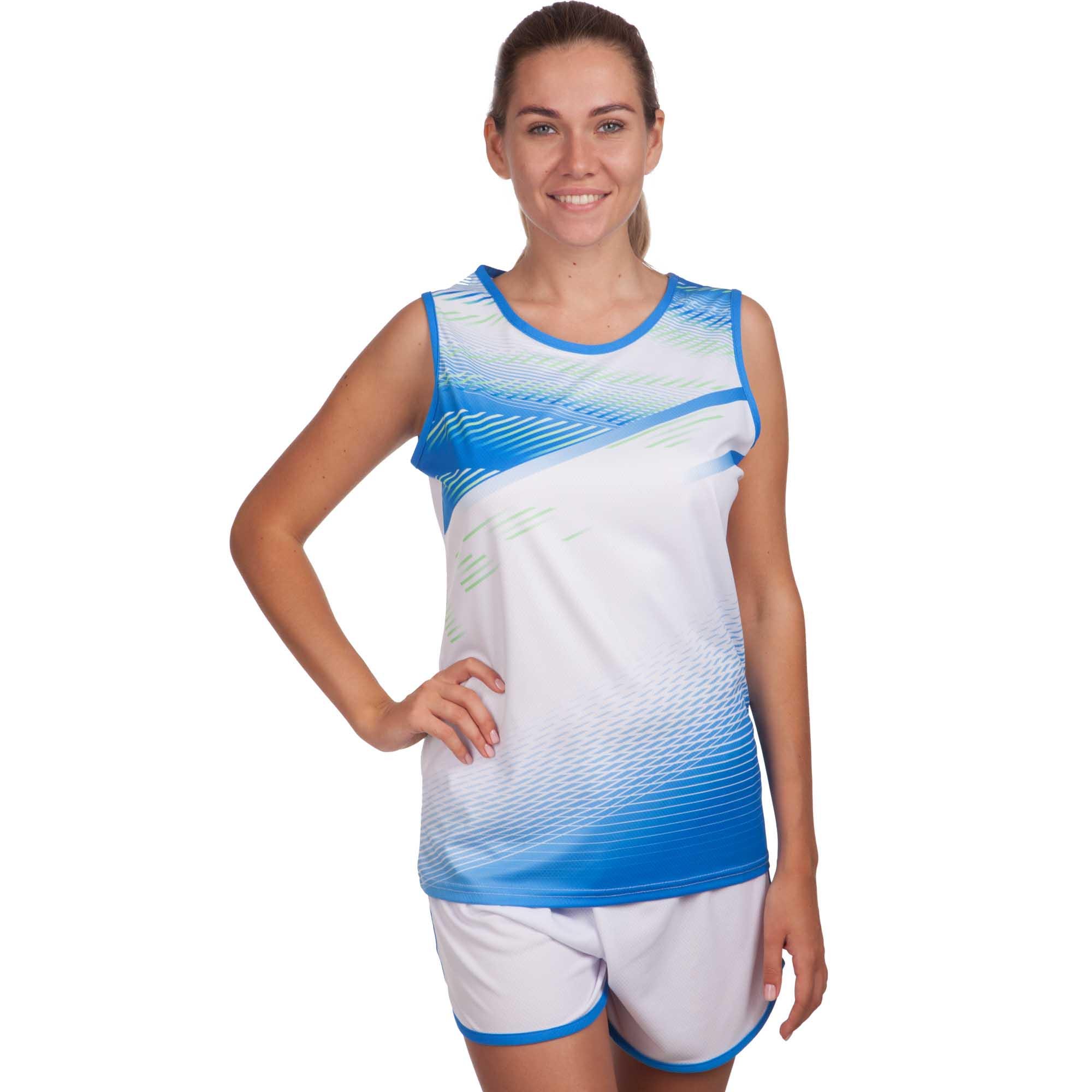 Форма для легкої атлетики Zelart LIDONG LD-8312 жіноча S Білий/Синій (DR002322)