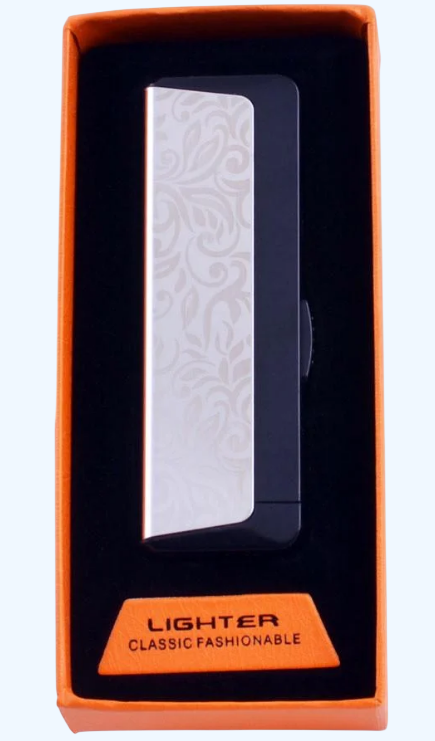 Зажигалка электроимпульсная Абстракция Двойная молния USB Type B в подарочной упаковке (32161796)