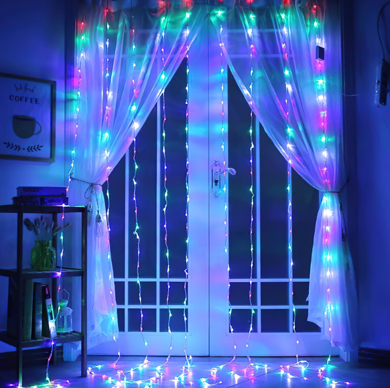 Гирлянда Xmas Водопад 168 LED 2x2 м Разноцветный (8662c297) - фото 7