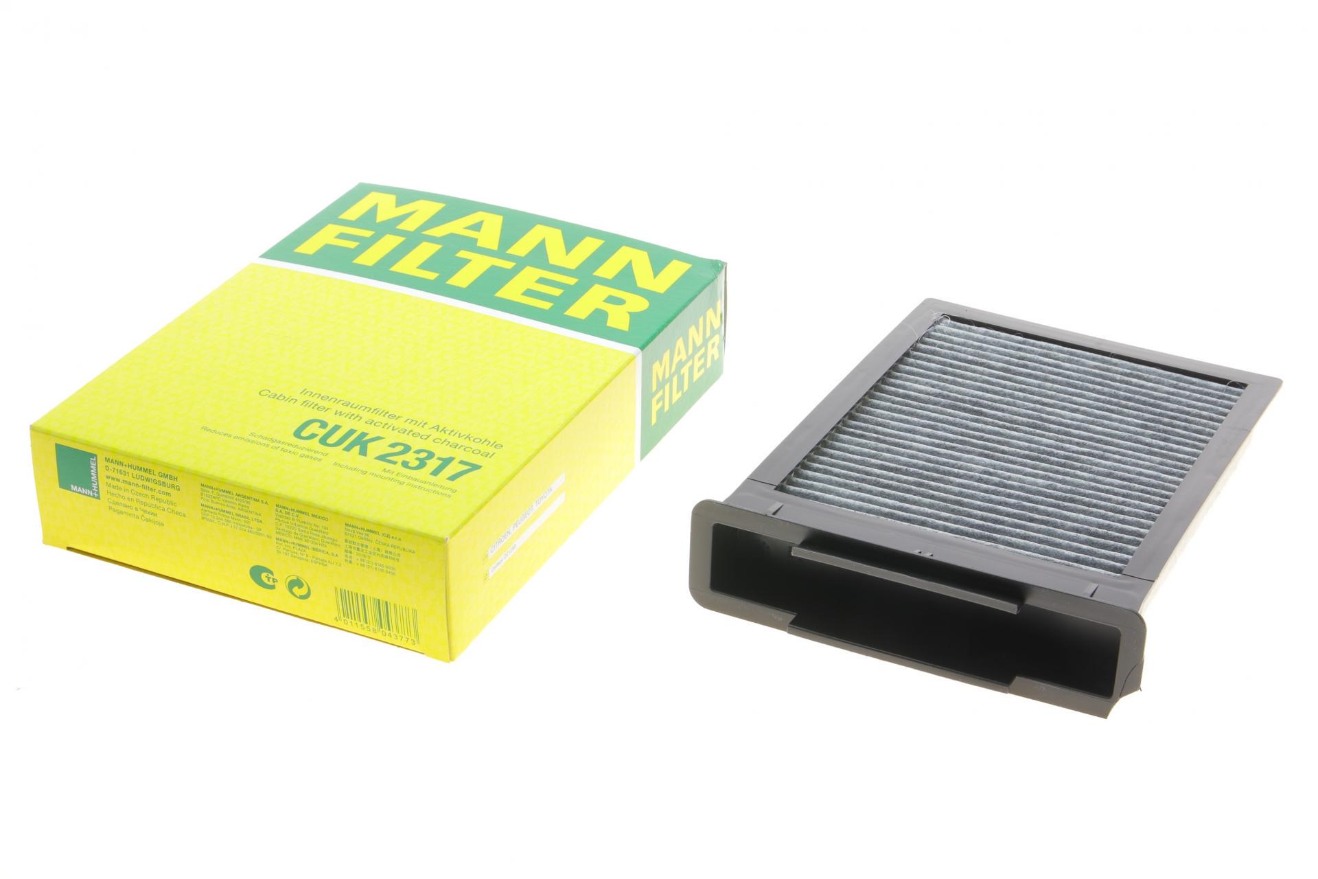 Фильтр салона Mann-Filter для Citroen C1/Peugeot 107/Toyota Aygo 05-14 +AC угольный (CUK 2317)