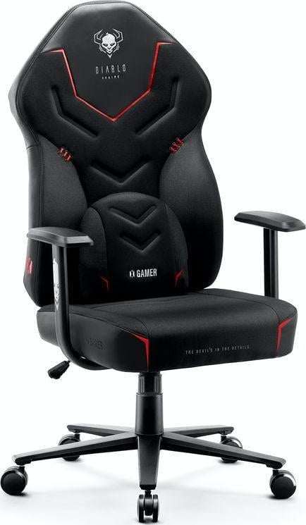 Комп'ютерне крісло для геймера Diablo Chairs X-Gamer 2.0 Normal Size Dark Obsidian (312215)