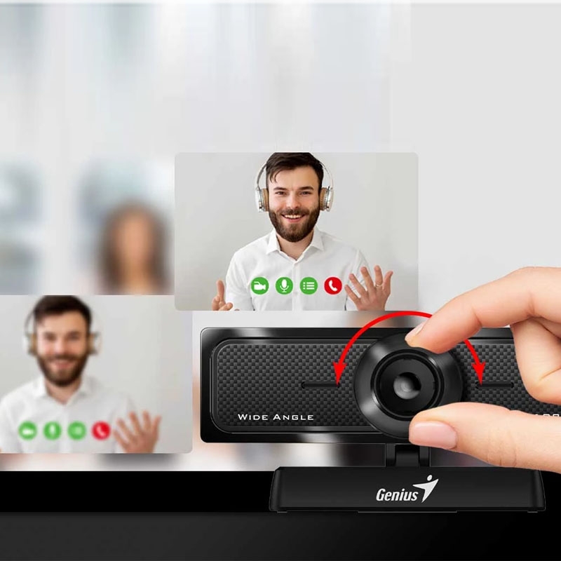 Веб-камера Genius WideCam F100 V2 Full HD Black (23678533) - фото 4