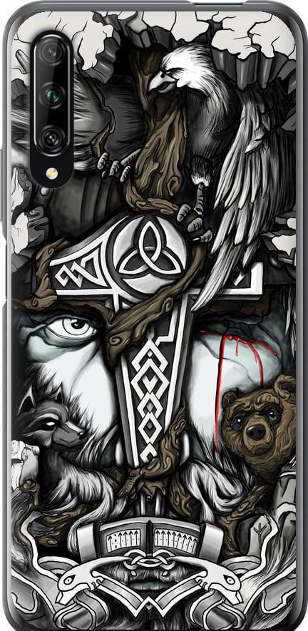 Чохол на Huawei P Smart Pro Тату Вікінг (4098u-1906-42517)