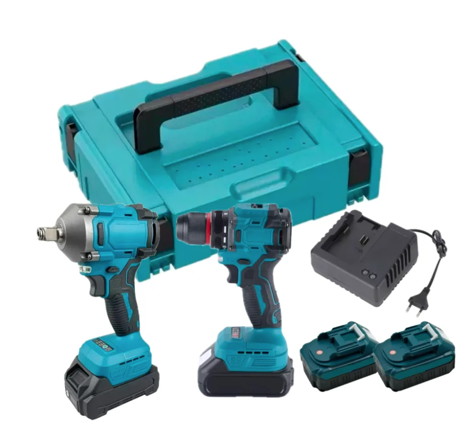 Набор инструментов 2в1 гайковерт и шуруповерт с 2 аккумуляторами 24V