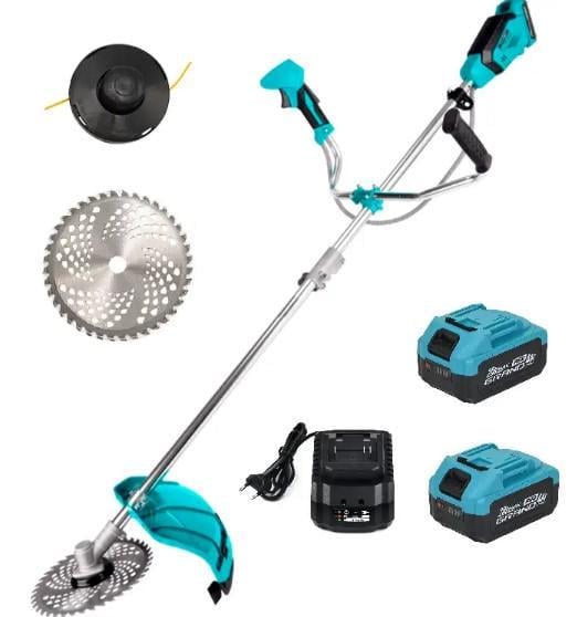 Триммер газонный аккумуляторный Grand АТГ-20 2в1 бесщеточный мотор/2 АКБ 4 Ач/ЗУ (25239083)