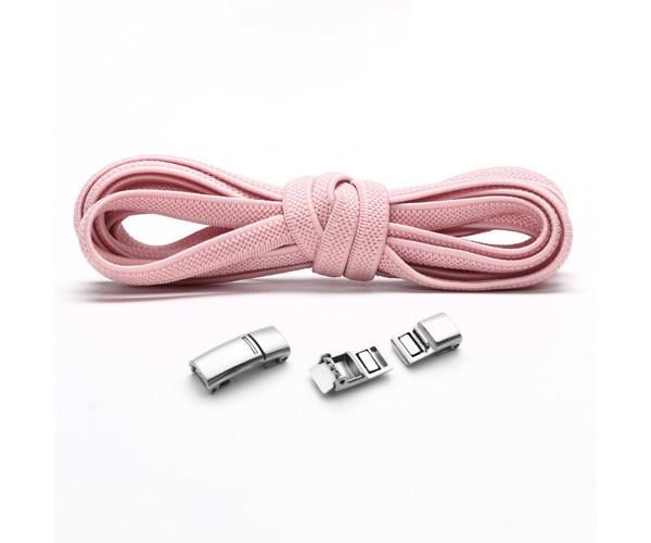 Шнурки еластичні з магнітними защіпками без зав'язок 1 м Пастельно-рожевий - фото 1 Шнурки еластичні з магнітними защіпками без зав'язок 1 м Пастельно-рожевий - фото 1