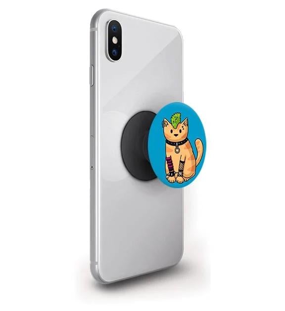 Попсокет для телефона PopSockets Котик панк Черный (pop59)