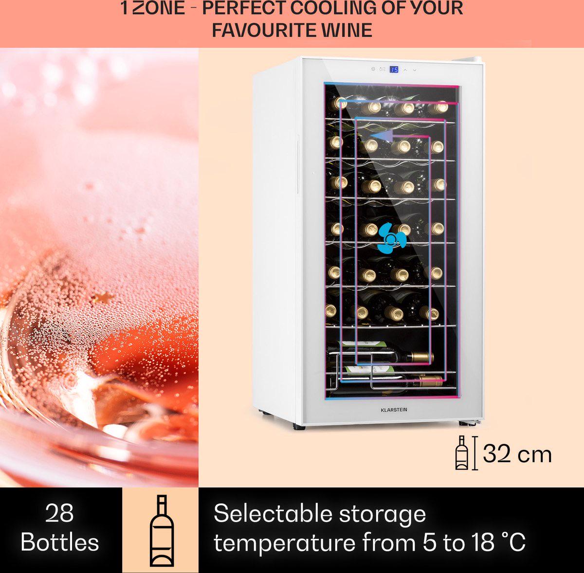 ᐉ Холодильник для вина Klarstein Shiraz 28 Uno 74 л 28 пляшок 5-18°C ...