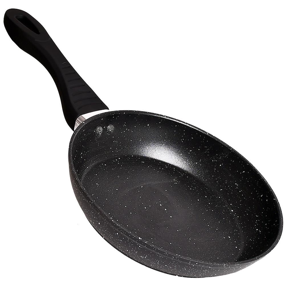 Сковорода з антипригарним покриттям Besser Stone 20 см з бакелітовою ручкою Чорний (30855)
