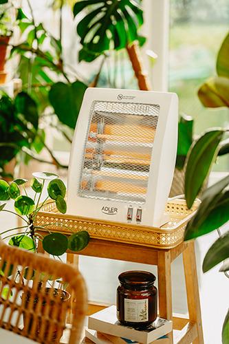 Обогреватель кварцевый инфракрасный 800 Вт 2 уровня мощности Белый - фото 8