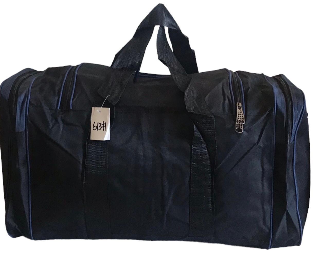 Сумка дорожня з боковими карманами та з довгим ремінем через плече 60 л Чорний з синім (613) - фото 3 Сумка дорожня з боковими карманами та з довгим ремінем через плече 60 л Чорний з синім (613) - фото 3