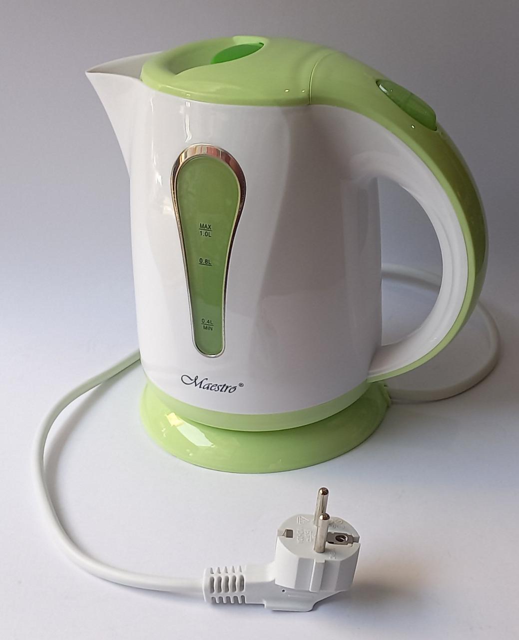 Чайник электрический Maestro 1 л Зеленый (MR-028) Чайник электрический Maestro 1 л Зеленый (MR-028)