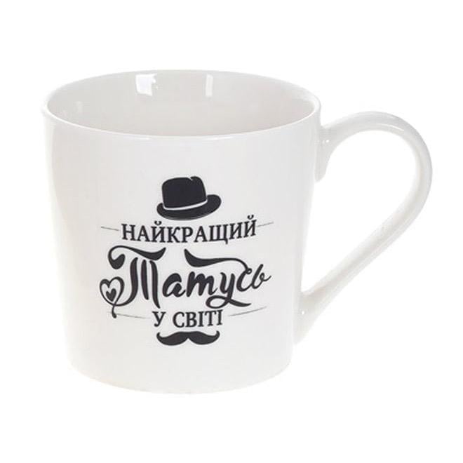 Чашка фарфоровая Flora "Найкращий Татусь у світі" 0,35 л (32590)