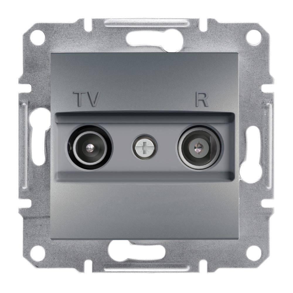 Розетка Schneider Electric Asfora TV-R конечная 1 dB Сталь (EPH3300162) Розетка Schneider Electric Asfora TV-R конечная 1 dB Сталь (EPH3300162)