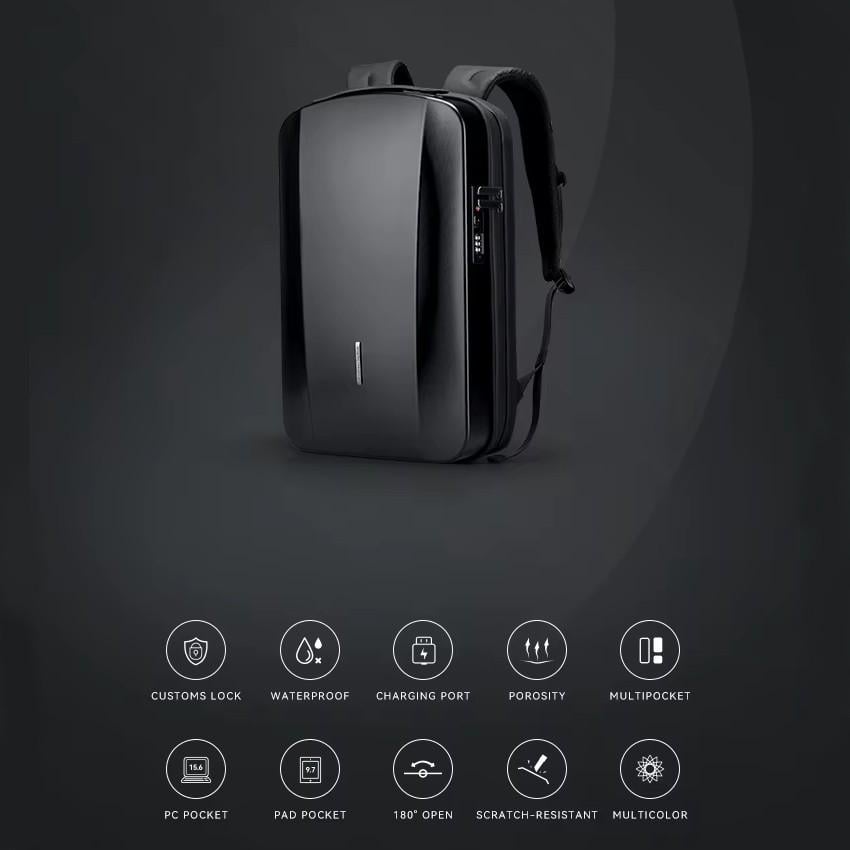 Рюкзак для подорожей Mark Ryden MR8918 з кодовим замком Чорний (2406) - фото 6