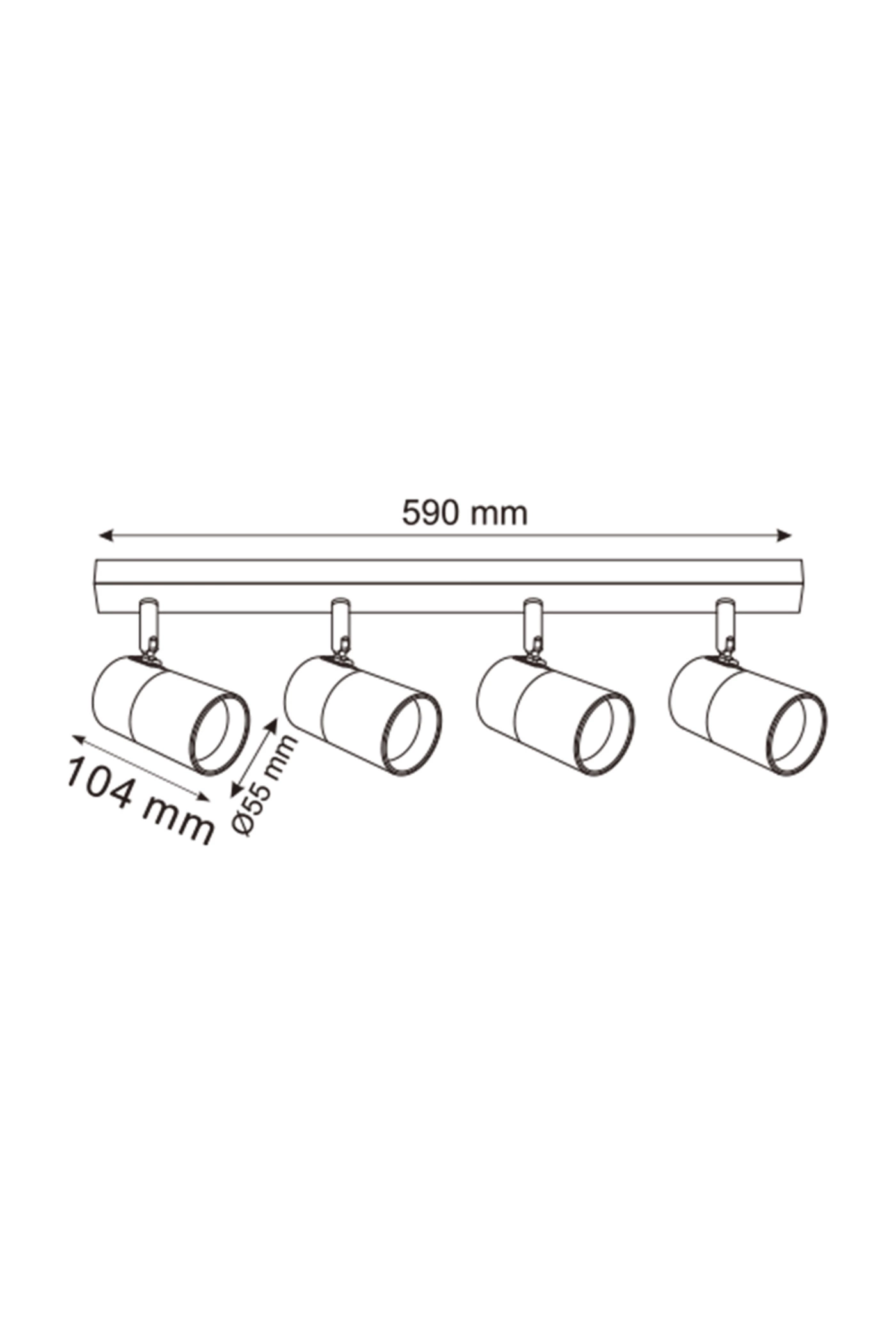 Светильник поворотный Zuma Line OB-2204BD-4-BK FORI (26553981) - фото 2 Светильник поворотный Zuma Line OB-2204BD-4-BK FORI (26553981) - фото 2
