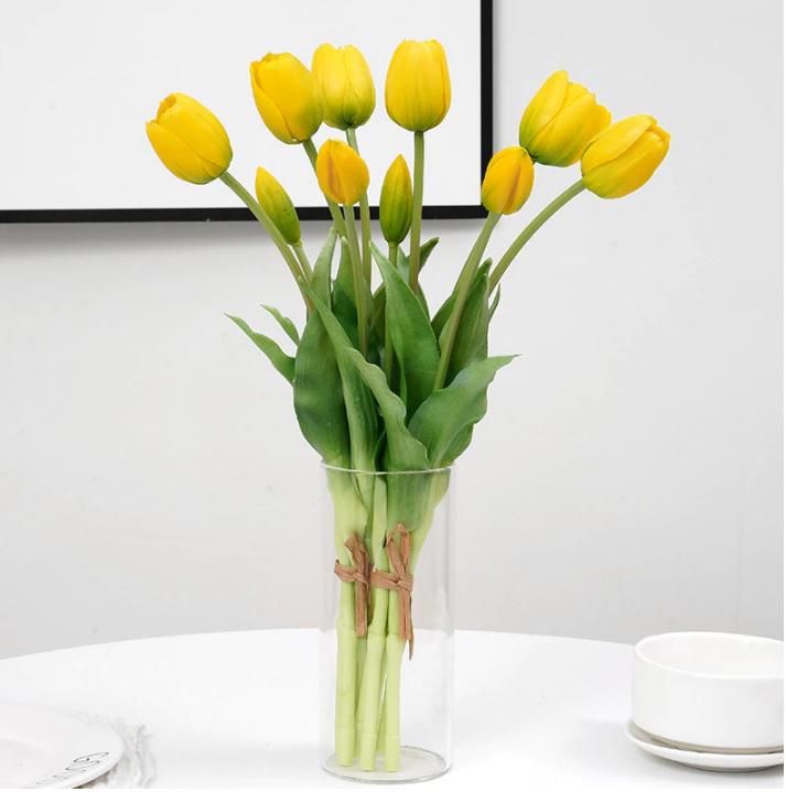 Тюльпан букет Indigo Lux 3 головы 2 бутона 40 см Желтый (778-6) - фото 3 Тюльпан букет Indigo Lux 3 головы 2 бутона 40 см Желтый (778-6) - фото 3