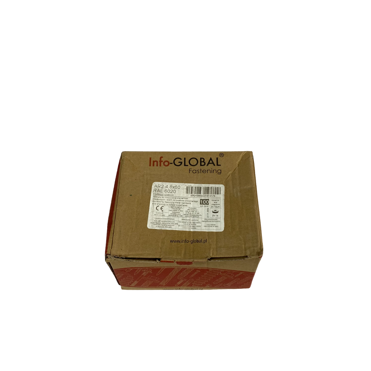 Саморез кровельный Info-Global по дереву с шайбой EPDM 4,8х60 мм (RAL 6020) Саморез кровельный Info-Global по дереву с шайбой EPDM 4,8х60 мм (RAL 6020)