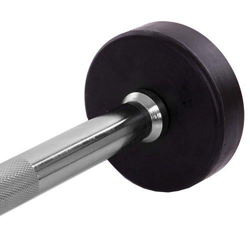 Штанга фиксированная прямая Rubber Coated Barbell Zelart TA-2685 5 кг Черный (58363066) - фото 4