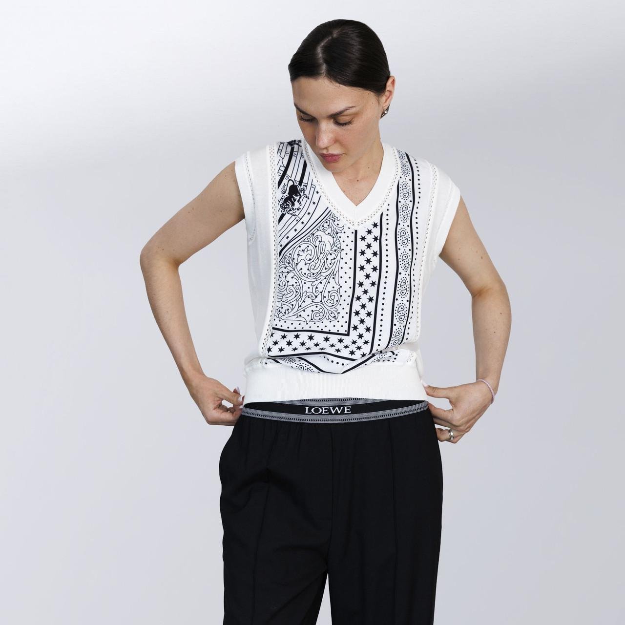 Блуза жіноча повсякденна Hermès White Astrologie Bandana S Білий (2588762892)